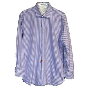 Ted Baker Endurance Striped Dress Shirt/Size 16
